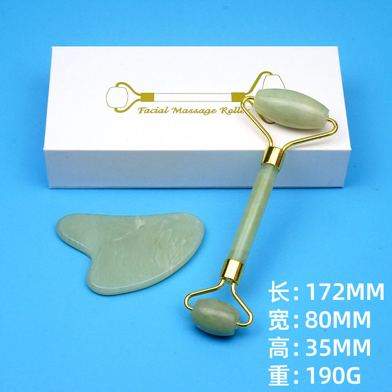 Fábrica al por mayor salón de belleza cuerpo entero espalda raspado masaje cara ojo Jade rodillo raspado tablero combinación traje