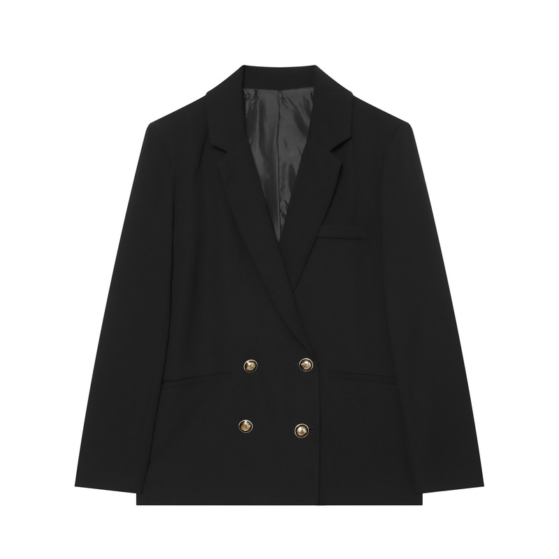 Aliexpress Wholesale Summer New Women's Versatile Lapel Long-Sleeve Straight-Cut Double-Breasted Blazer 2786777