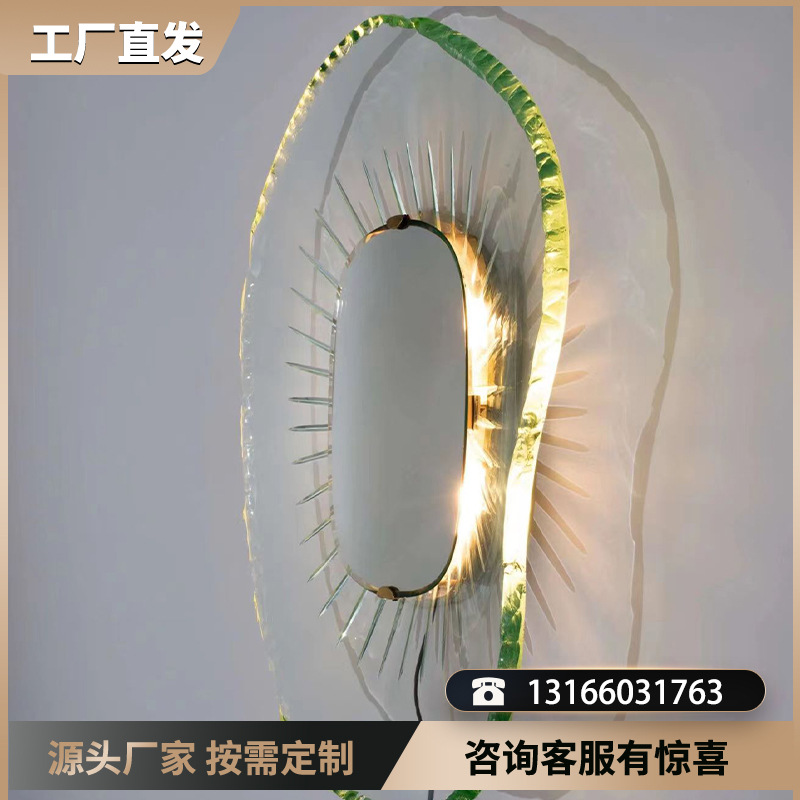 超白钢化车刻激光内雕玻璃 发光灯镜玻璃 屏风隔断深加工丝印磨边