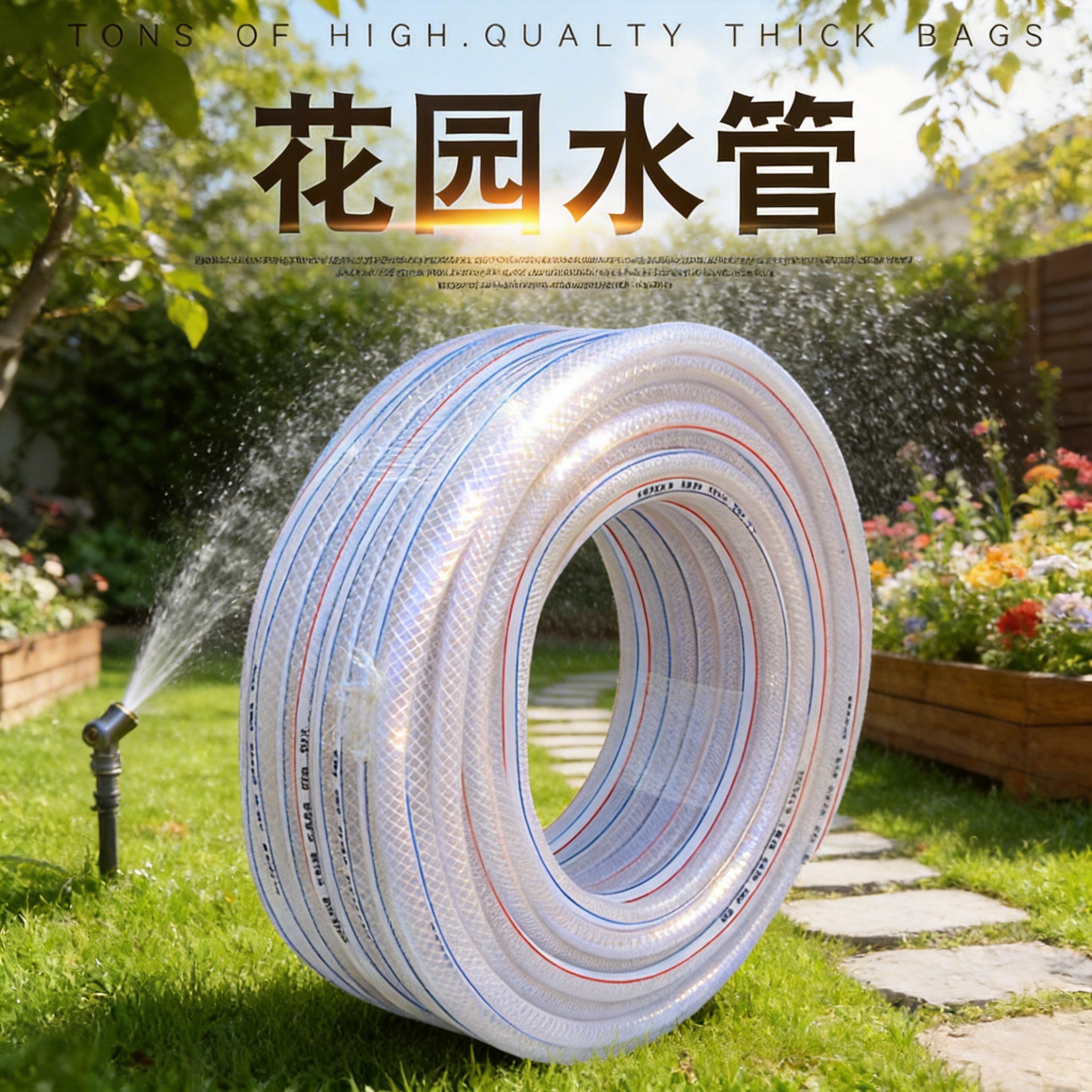 厂家供应家用环保无毒透明4分6分1寸四季软管花园水管