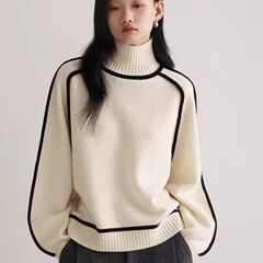 显瘦休闲宽松套头针织慵懒风毛衣女