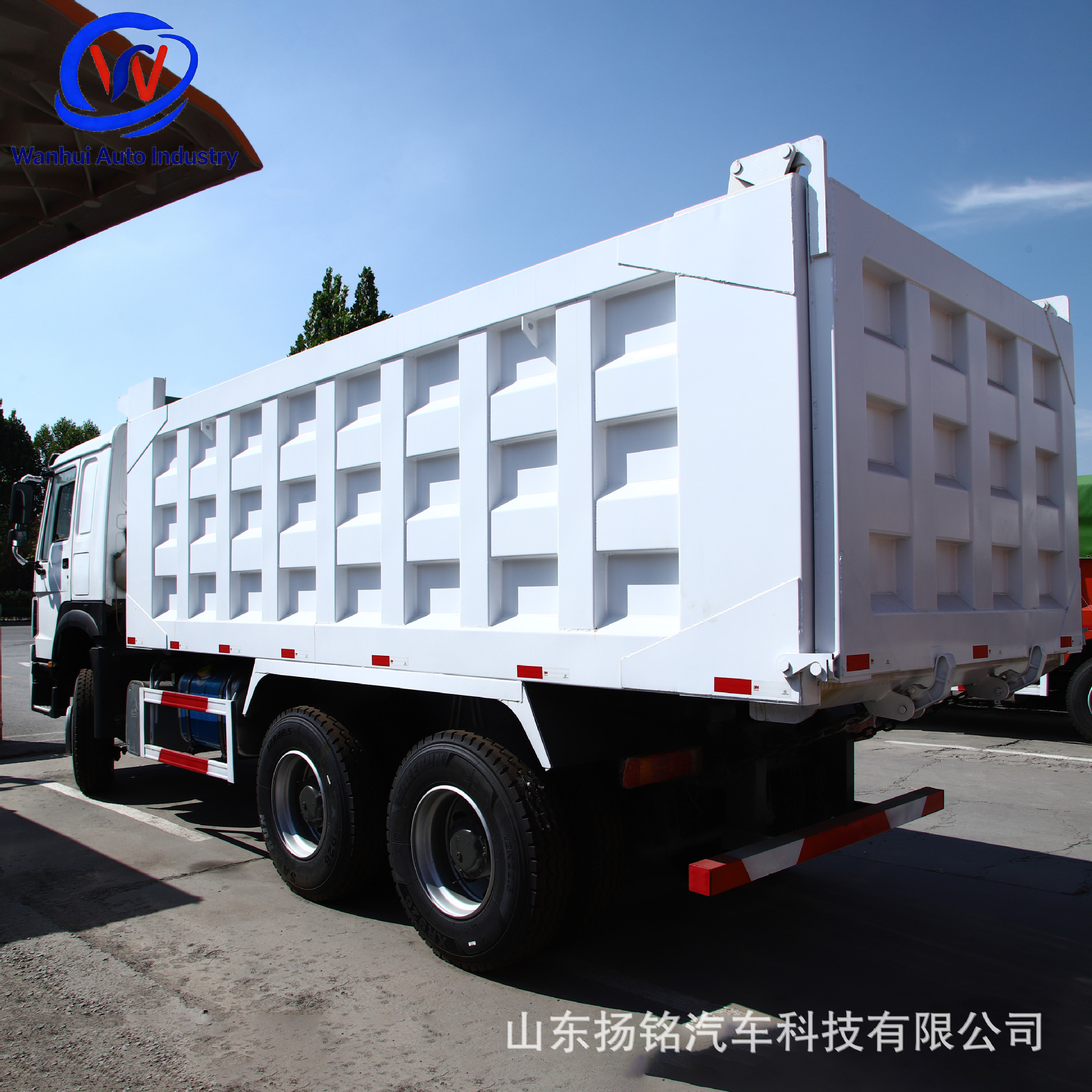 Howo 6×4 White Refurbished Dump Truck, Almost New, Overseas Version, Engineering Transport Dump Truck