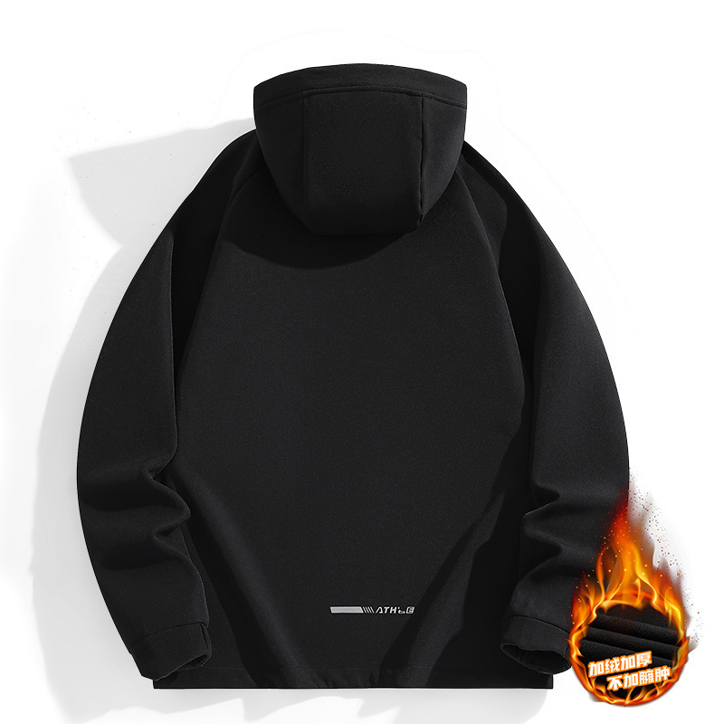 Chaqueta de invierno chaqueta de cáscara suave forro polar de los hombres Cálido impermeable traje de Montañismo al aire libre chaqueta con capucha transfronteriza