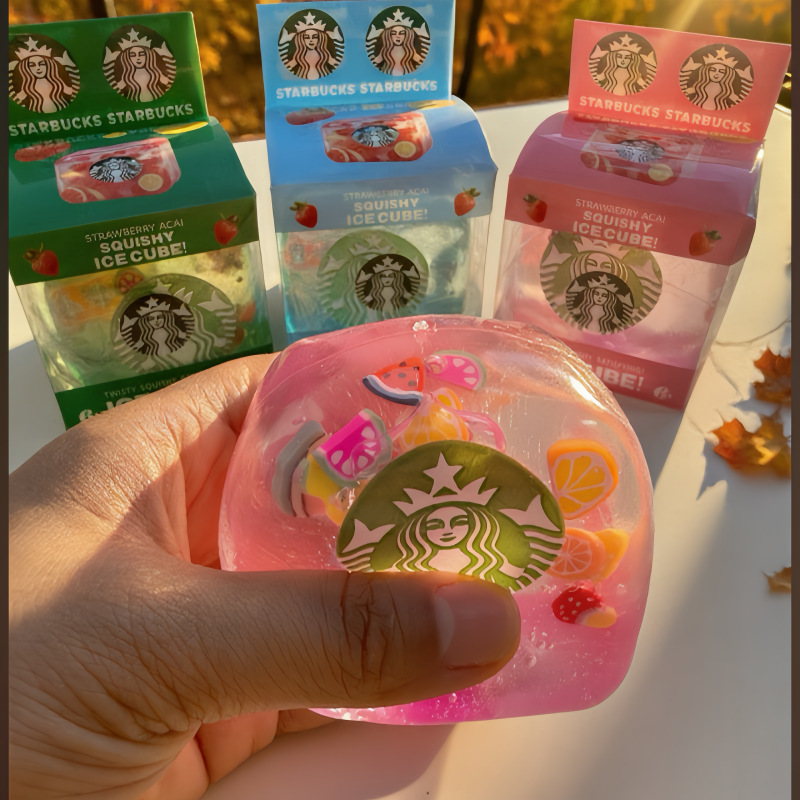 Blister Box Starbucks Needoh Stress-Relief Toy Dreamy Cube Maltose Cross-Border Trade