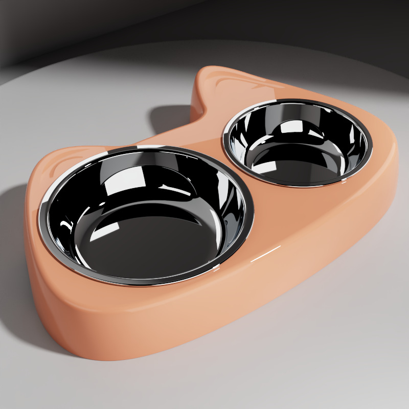 Pipitao original nuevo tazón de gato en bolsa tamaño ojo comida lenta acero inoxidable dos en uno tazón para mascotas suministros para mascotas