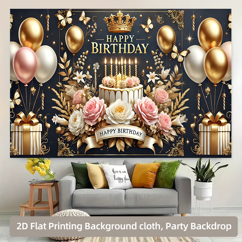 クロスボーダー AliExpress Amazon TEMU JIT パーティー装飾フラグ バナー ライブ写真背景布|undefined