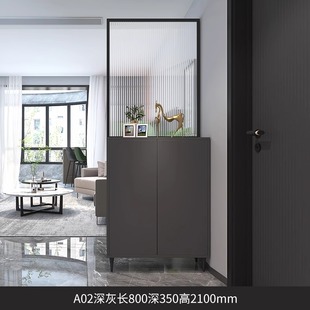 ✅ Light Luxury Entrance Cabinet Shoe Cabinet Modern Simple Custom Solid Wood Living Room Partition Cabinet Glass Screen Foyer