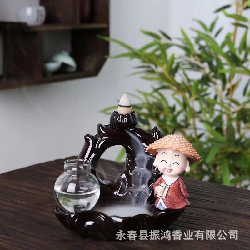 厂家批发新款倒流香炉家用创意香薰炉室内沉香禅意熏香炉摆件批发|ru