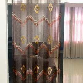 厂家直供夏季实木门帘 隔断帘 风水门帘玄关装饰客厅中式隔断帘子