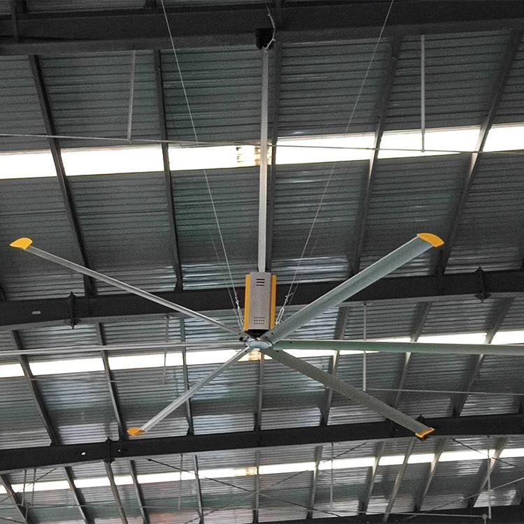 Ventilador de techo industrial gran ventilador de techo industrial taller gimnasio ventilación enfriamiento gran ventilador industrial fabricante image 3