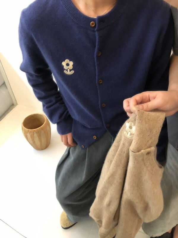 档口正版仿羊绒高品质花朵刺绣针织开衫女2025秋季新款外套针织女|undefined
