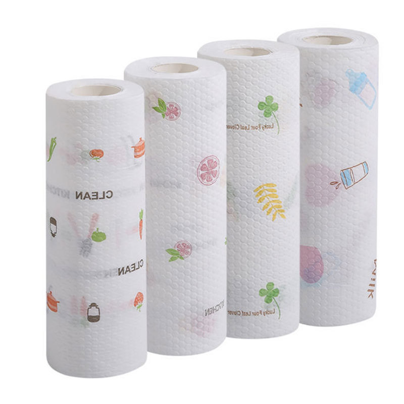 Disposable lazy rag kitchen cleaning absorbent non-stick oil wet and dry non-woven thickened tissue foot cleaning cloth