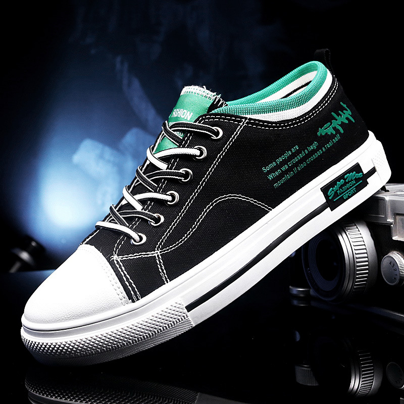 Summer Men's Shoes 2025 New Casual Low-Top Sneakers Men's Breathable Youth Student Sports Canvas Shoes Cloth Shoes