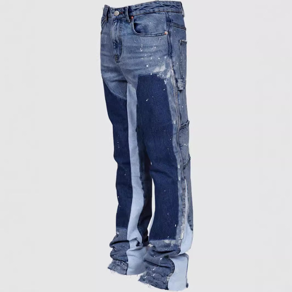Fashionable elastic denim brand sticker