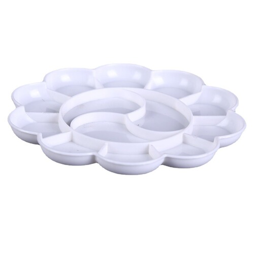 Factory supply PP watercolor palette, gouache paint palette, Chinese painting palette, thickened plum blossom palette, children's DIY palette