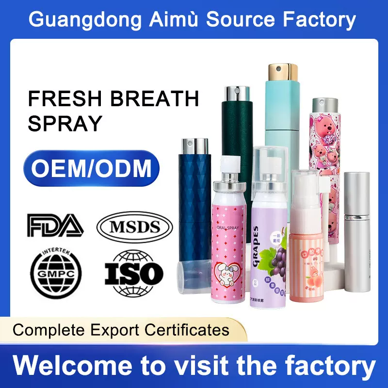 跨境口喷定制薄荷口气清新剂水果味口腔喷雾清洁留香便携口喷喷雾
