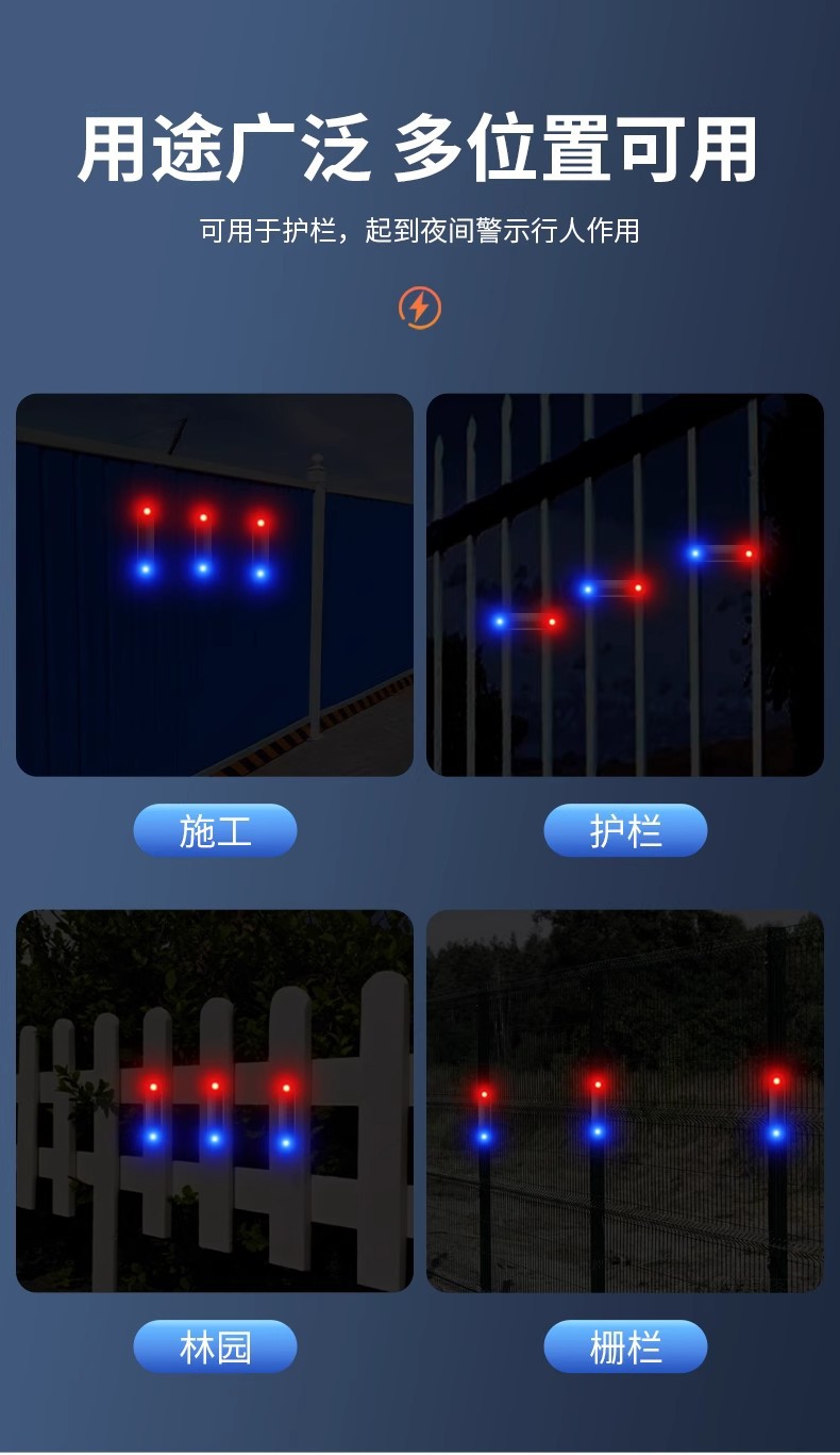 Car solar warning light car wiring-free modification analog anti-theft universal induction led decorative breathing light