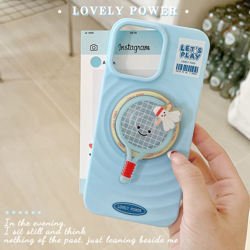 Capa protetora magnética para tênis de mesa Apple 16PRO com suporte para airbag e desenho animado criativo para iPhone12_voghion.com