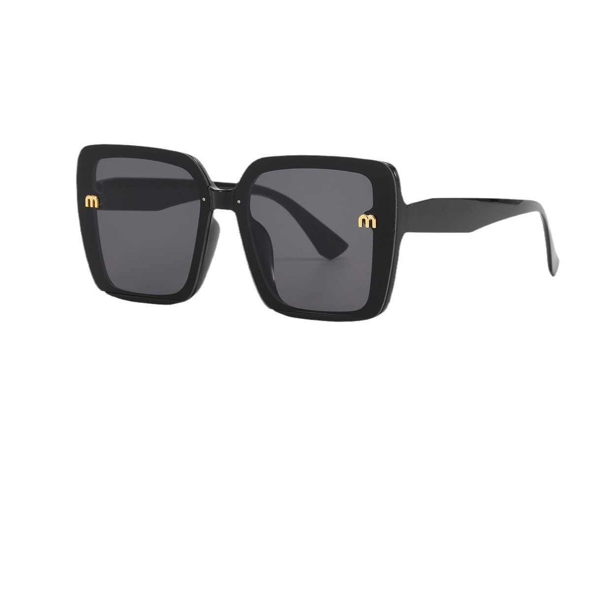 Nuevo estilo coreano retro Letter Box cara lisa gafas de sol pequeñas gafas de sol de lujo ligeras de gama alta de moda