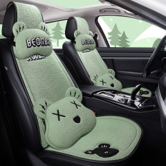 冬天汽車座墊毛墊保暖冬季短毛絨坐椅套小車三件套網紅ins座墊套
