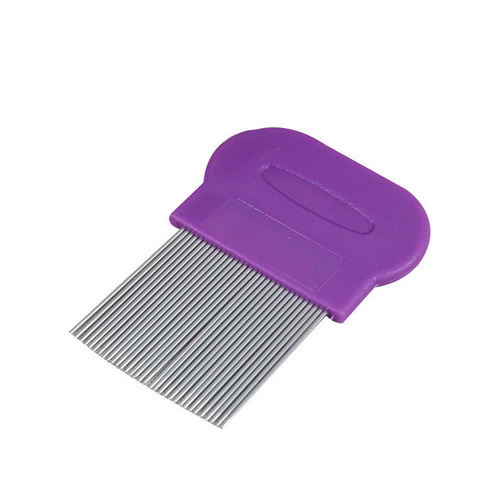 Factory wholesale pet dog grooming comb, stainless steel straight-row fine-toothed detangling flea comb