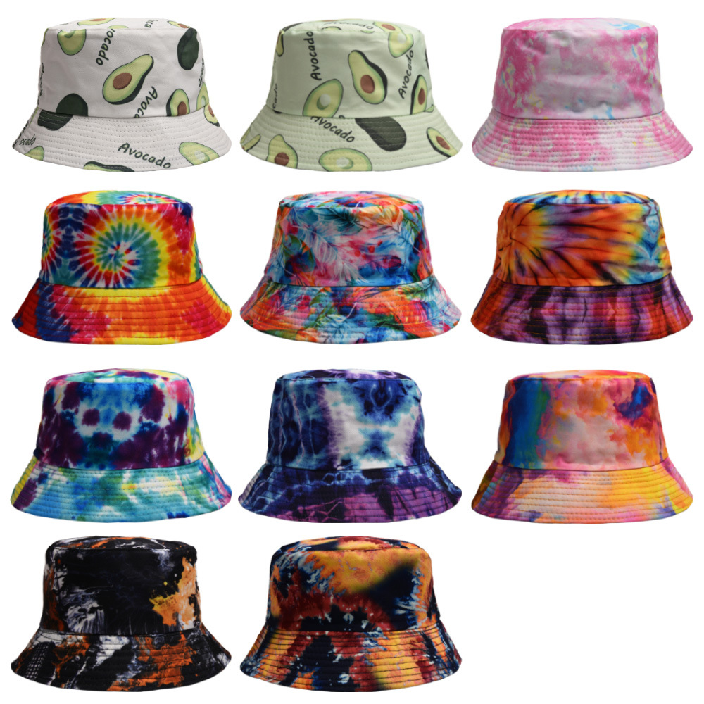 128g Weight Bucket Hat Hats Type Unisex Streetwear Fruit Printing Bucket Hat
