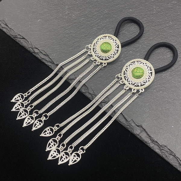 Style 1 bright silver fabric green (one price)