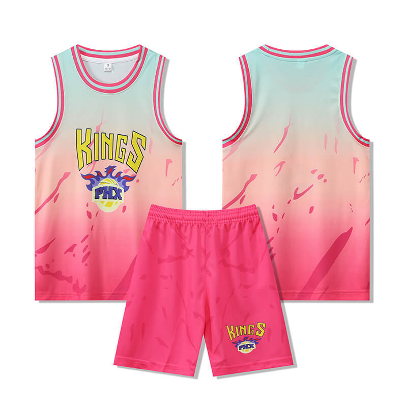 Spot Wholesale Basketball Uniforms Children's Quick-Drying Jersey Vest Printed Men's Sleeveless Suit Medium and Large Children's Basketball Training Uniforms
