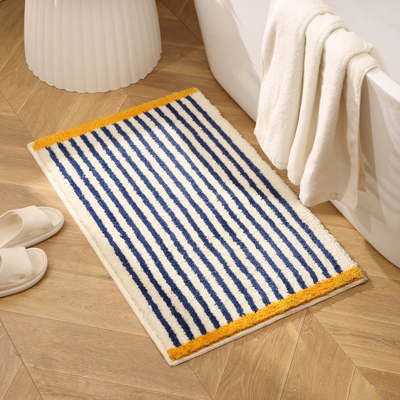 Korean Style Ins Style Floor Mat Bathroom Door Mat Toilet Water Absorbent Non-Slip High-Level Carpet Bedroom Bedside Blanket