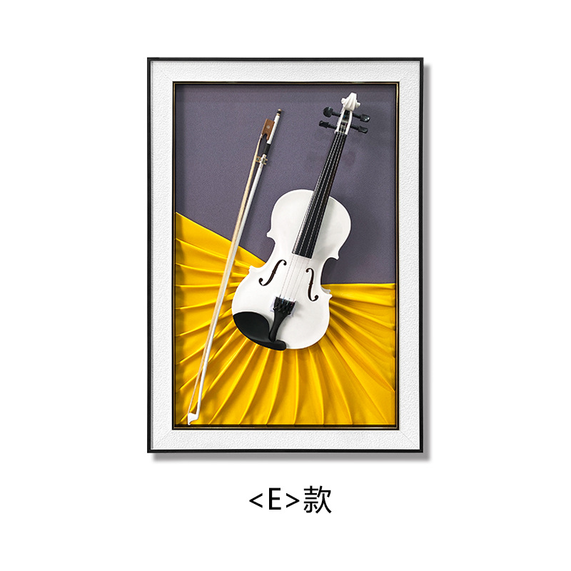 Violín pintura decorativa tridimensional colgando pintura comedor dormitorio música violín arte pintura pasillo sala de estar pintura decorativa