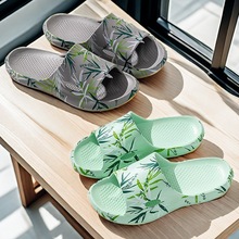 跨境爆款印花潮流舒适踩屎感浴室台湾居家防臭防滑EVA情侣凉拖鞋