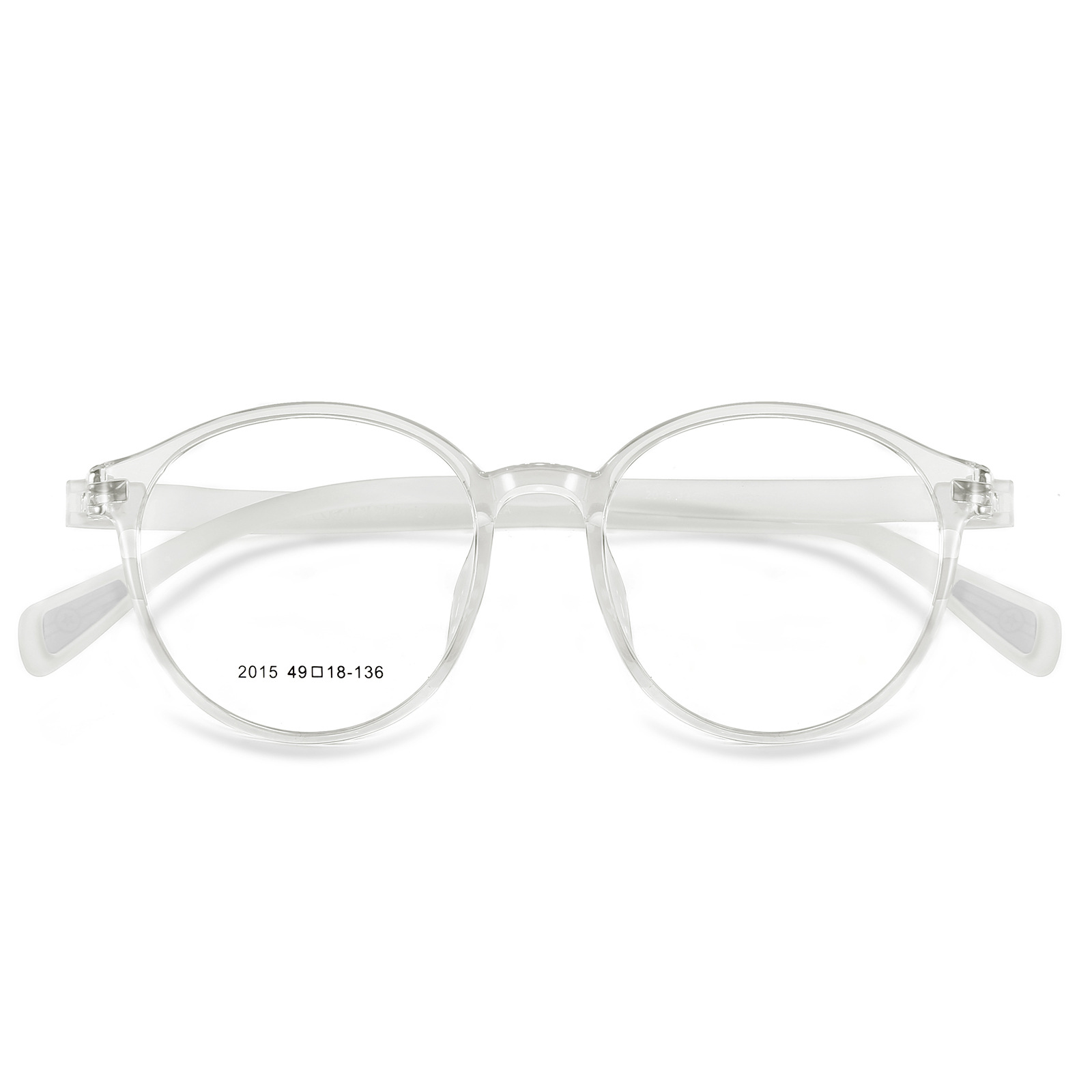 Monturas de gafas retro sin tornillos TR90, monturas redondas transparentes, aspecto natural, adelgazantes, al por mayor desde Danyang, se pueden equipar con lentes.