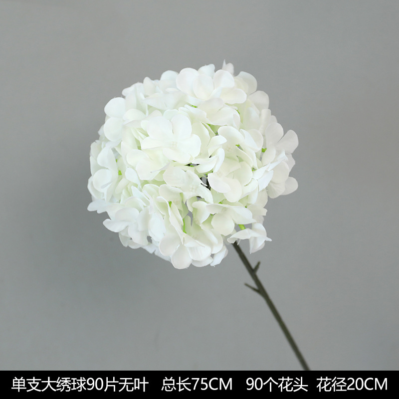 Single hydrangea 90 pieces without leaf white.