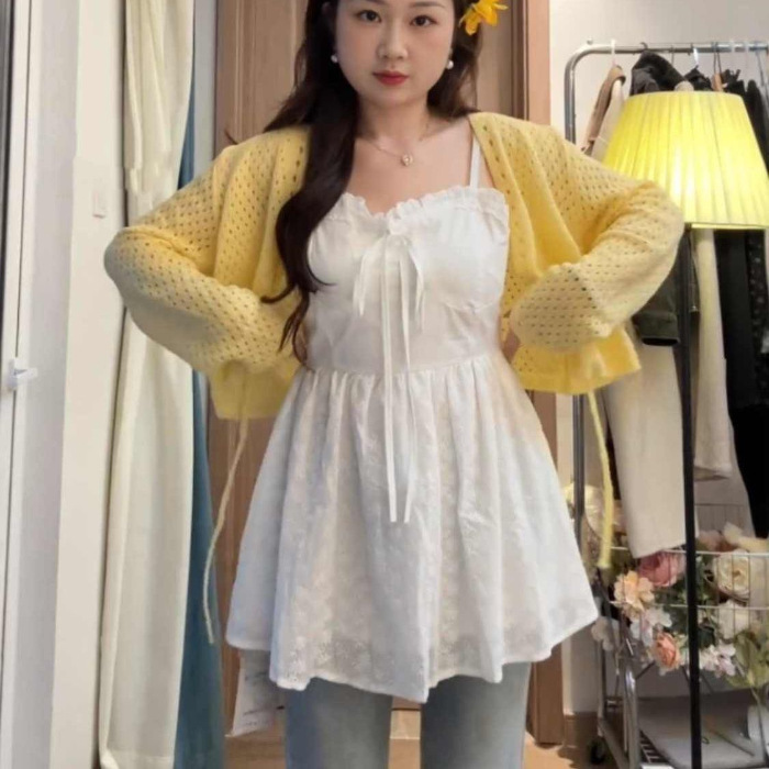 大码胖mm纯欲风蝴蝶结白色吊带背心显瘦内搭外穿打底上衣两件套装|undefined