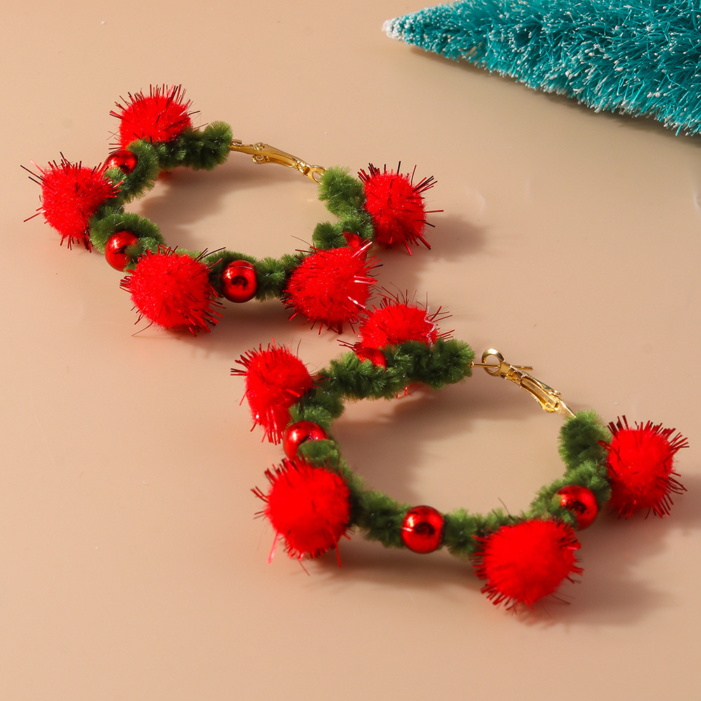 13g Weight Alloy Ear Needle Material Earrings Classification 1 Pair Quantity Holiday, Festival Occasion Plastic Material Christmas Festival Christmas Tree, Santa Claus Pattern Women's Gender Cute, Classic Style Style 1 Pair Christmas Cute Classic Style Christmas Tree Santa Claus Plastic Earrings 26