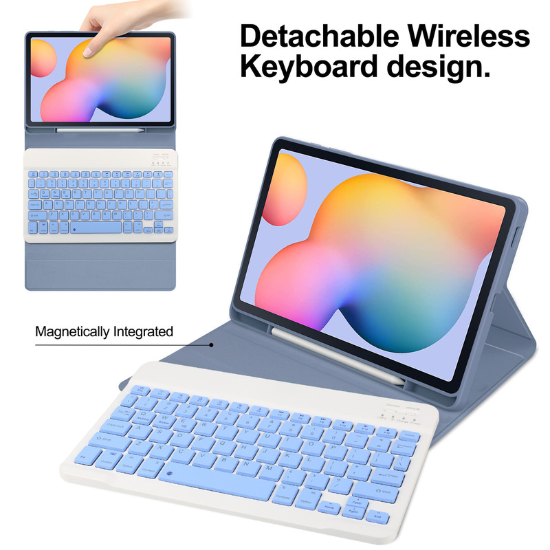 For Samsung Tab S6 lite Tablet PC Protective Case P610 Protective Case P610 Bluetooth Keyboard Leather Case