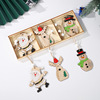 Christmas pendant, decorations, cartoon wooden box, doll, new collection