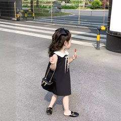 Children's Spring and Summer 2024 New Han Style Collarless Blouse Skirt for Girls Baby Cute Princess Dress