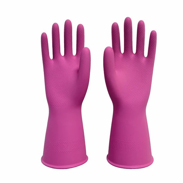 Guantes domésticos cocina limpia impermeable a prueba de agua a prueba de aceite lavandería doméstica lavaplatos goma al por mayor