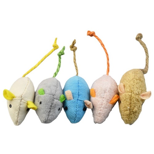 Cat toy plush mouse set with simulated plush mice, a set of three small mice, cat toy