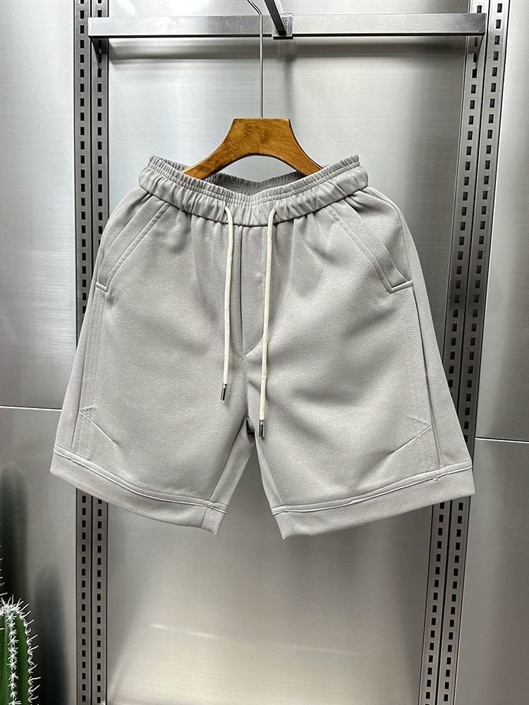 Herren Shorts Einfarbig Gerade Geschnitten Für Sommer Und Strand_voghion.com
