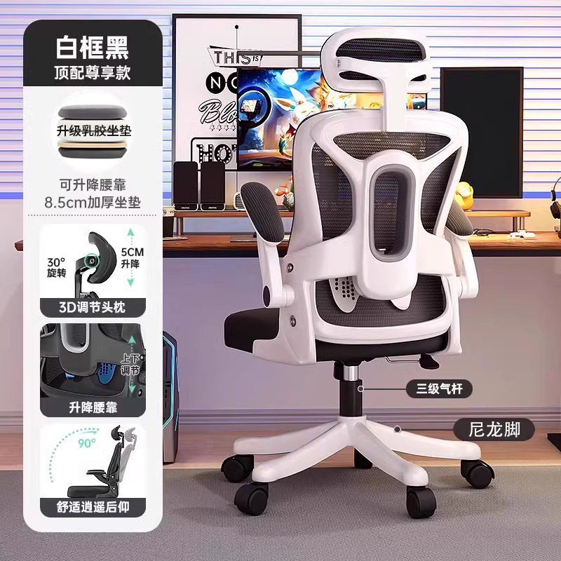 电脑椅子舒服久坐家用办公座椅人体学电竞椅卧室书桌凳子靠背椅|undefined