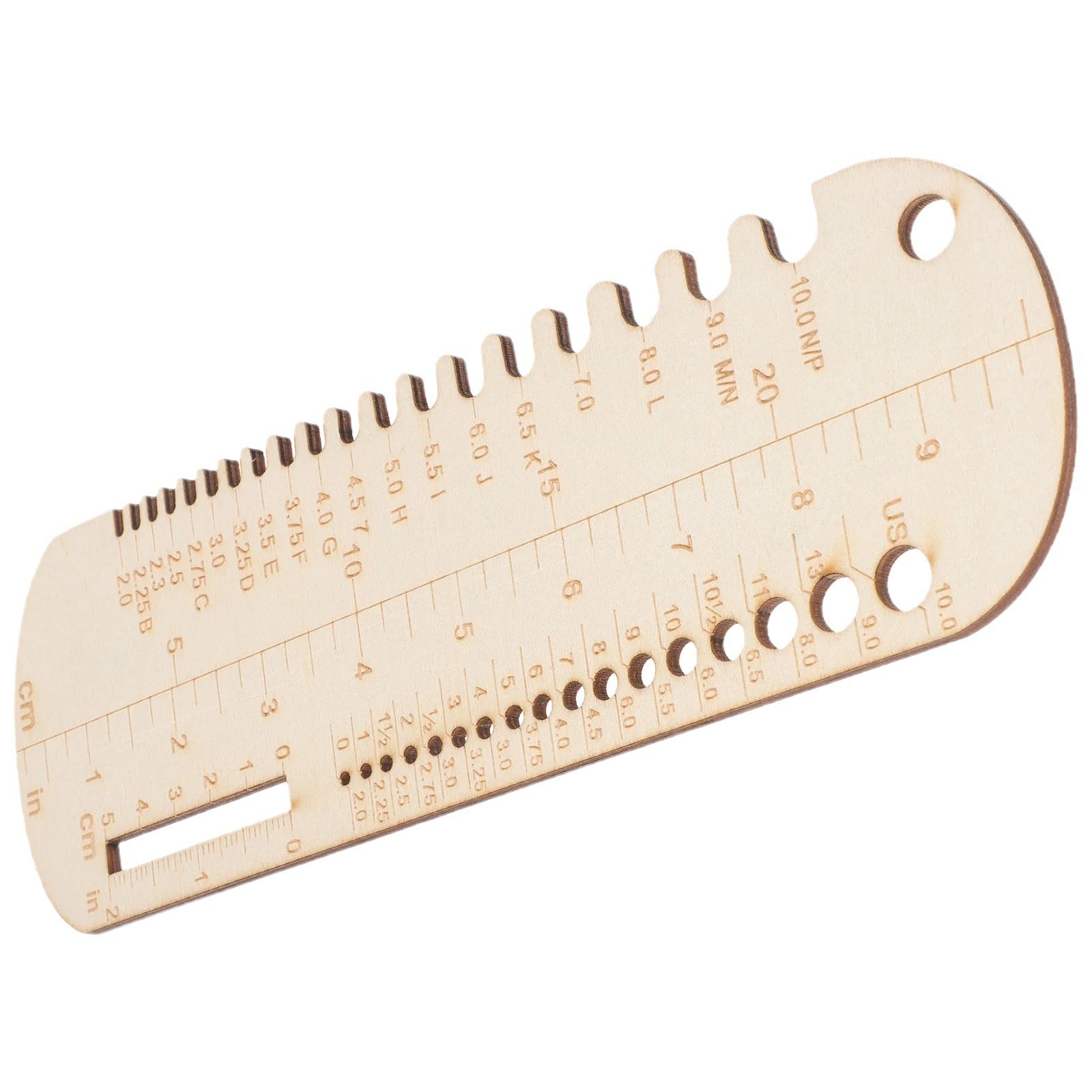 Amazon Sock Ruler Knitting Crochet Calcetines Medidor de aguja Herramientas de tejido Madera