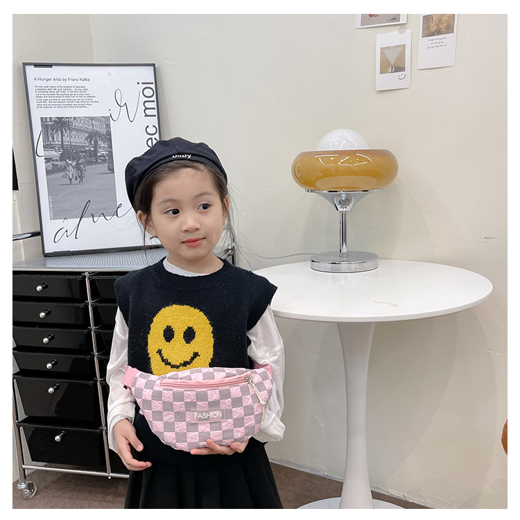 Enfants Petit Toutes Les Saisons Toile Plaid Mode Coquille Fermeture Éclair Sac Banane display picture 4