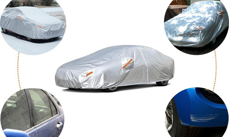 Spot Four-Season Universal Car Cover Plus Cotton Aluminum Mold Car Cover Waterproof and Dustproof Car Sunshade and Sun Protection Car Cover