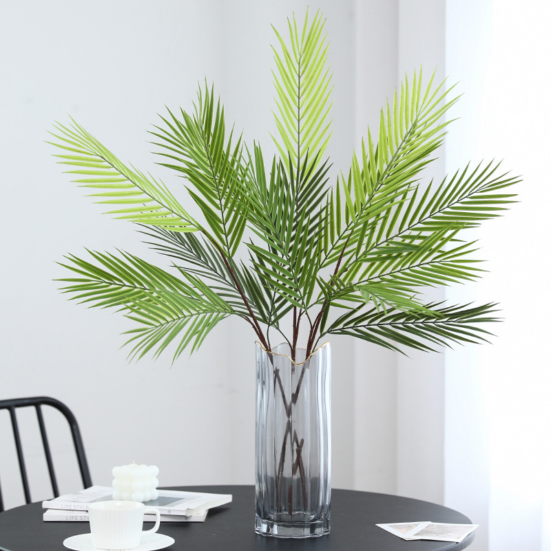 Simulation Green Plant Palm Leaf Plastic Flower Mori Home Dining Table Entrance Decoration Gardening Landscaping Plant Sargasso Leaf