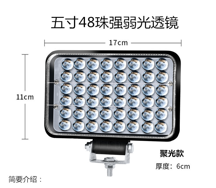 LED Headlight Super Bright Tricycle Light Modified