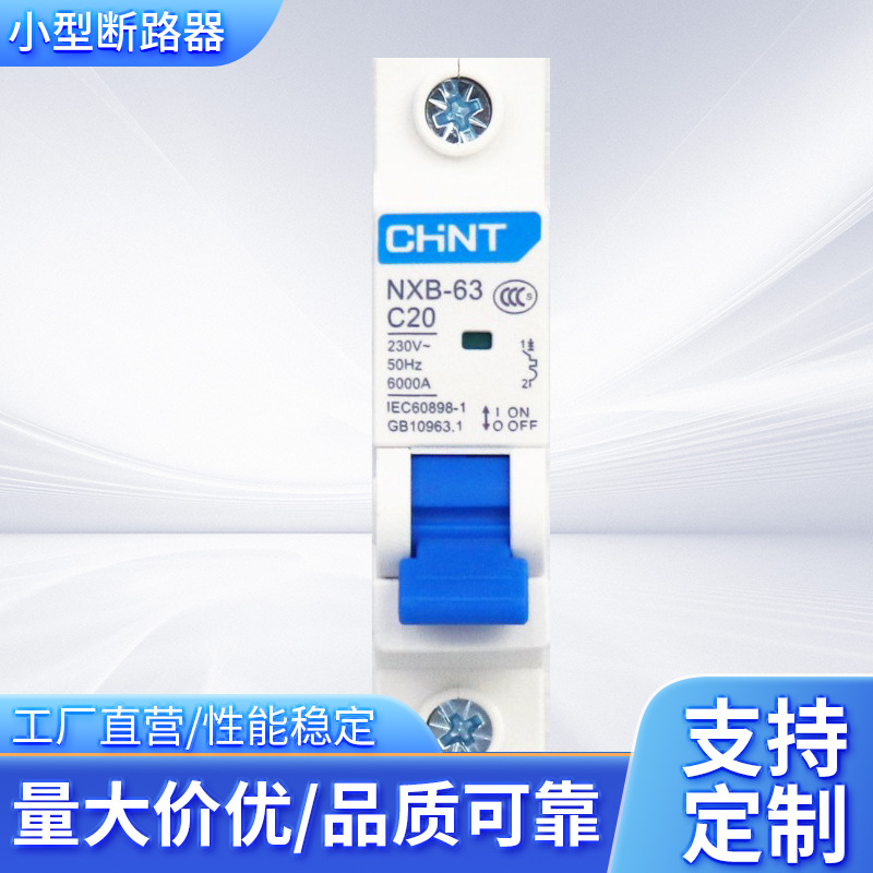小型断路器NXB-63 1P C型D型 6A 空气断路器16A 32A 63A代替DZ47