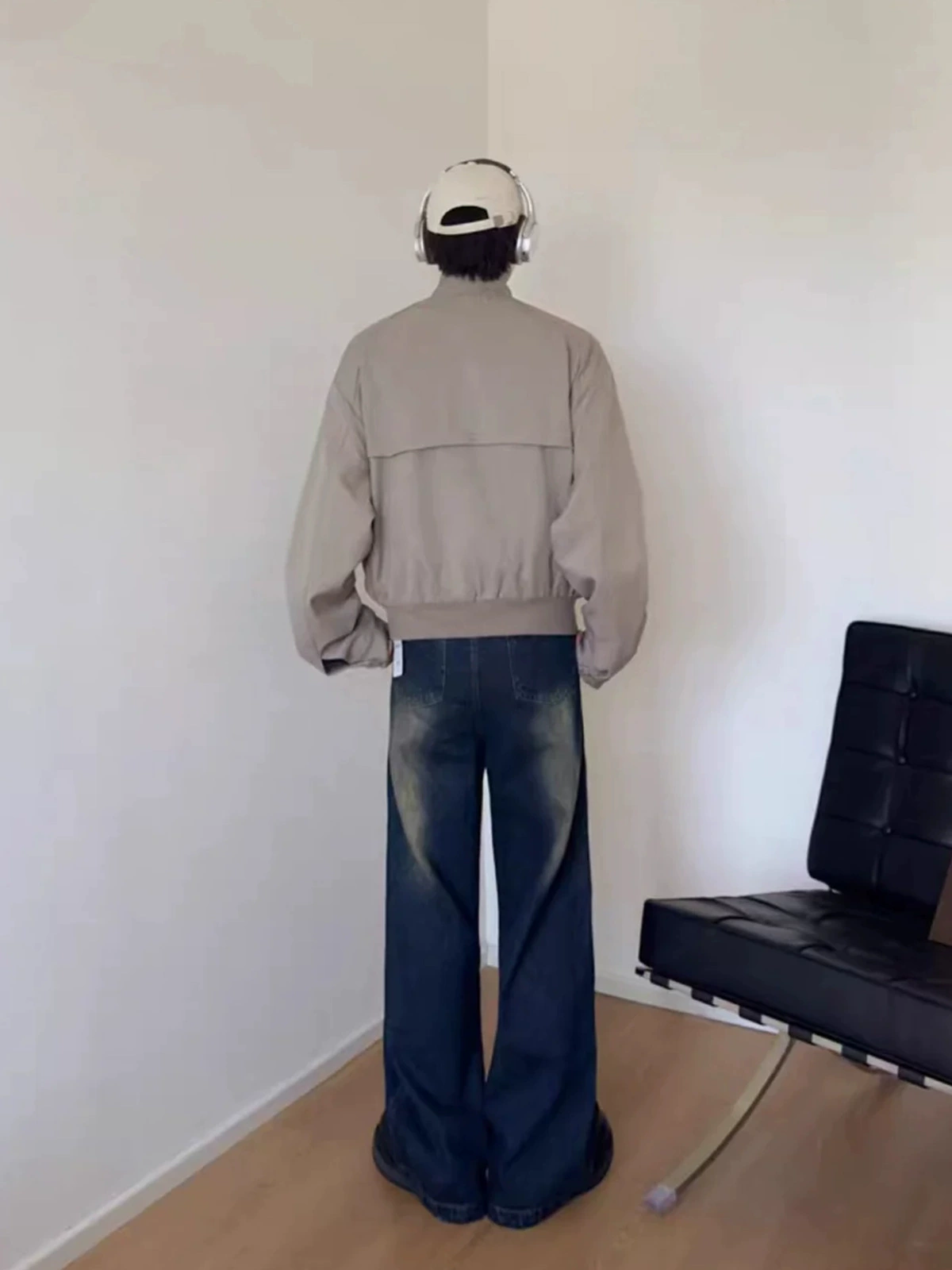 Cleanfit костюм на стойке ворот Harrington jacket мужской 2025 весна американский ретро городской универсальный короткий и широкий жакет
