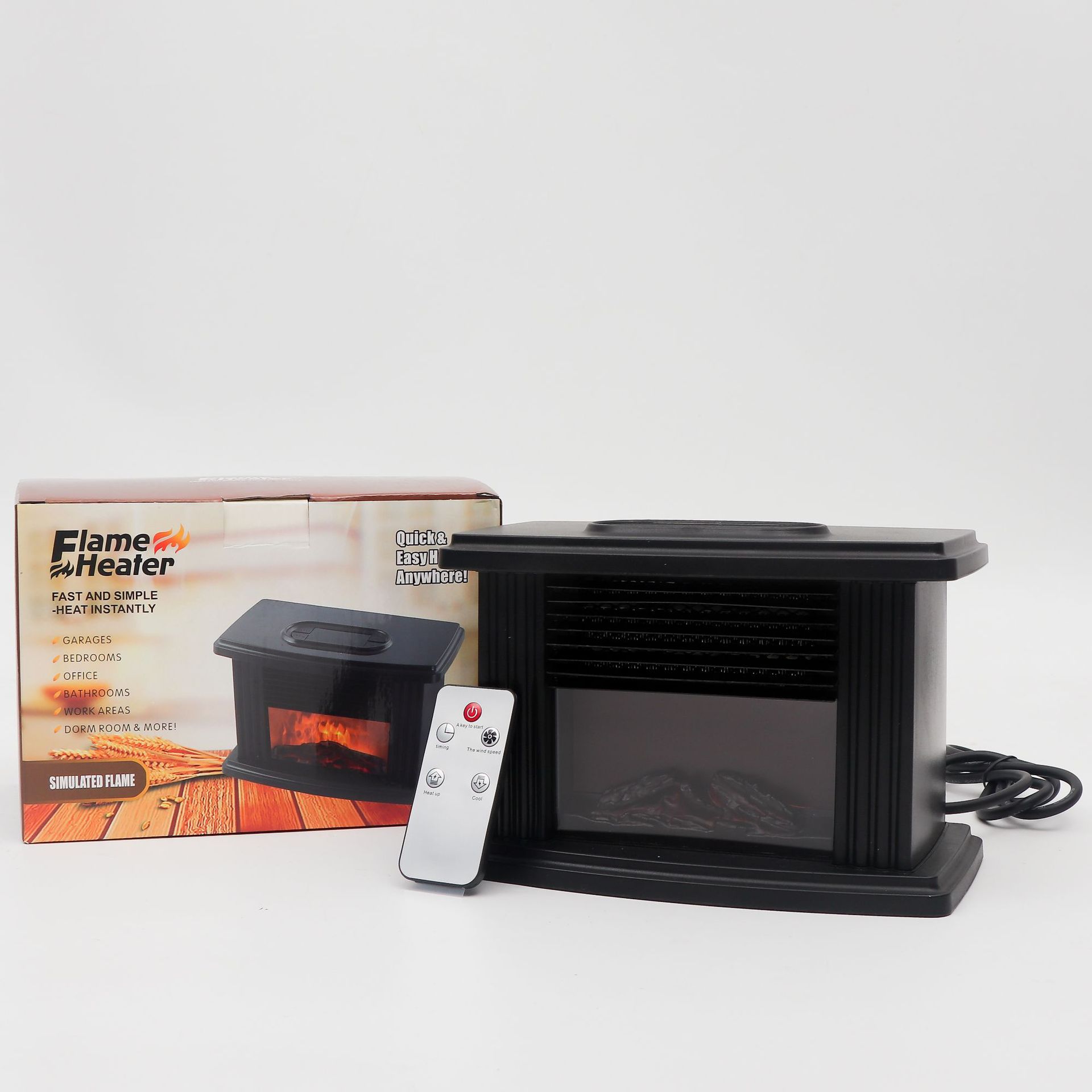 Mini ventilador de calefacción eléctrica portátil práctico para oficina y hogar, calentador transfronterizo